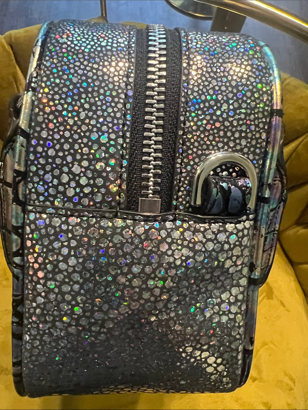 Brahmin Mara Royal Blue Ardwell Mini Bag NWT Iridescent Leather $355 - Picture 10 of 11
